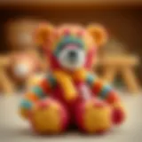 A beautifully crafted amigurumi bear showcasing intricate details and vibrant colors.