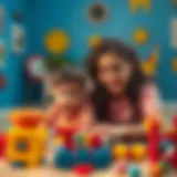 An engaging scene of a mother and child playing educational games together