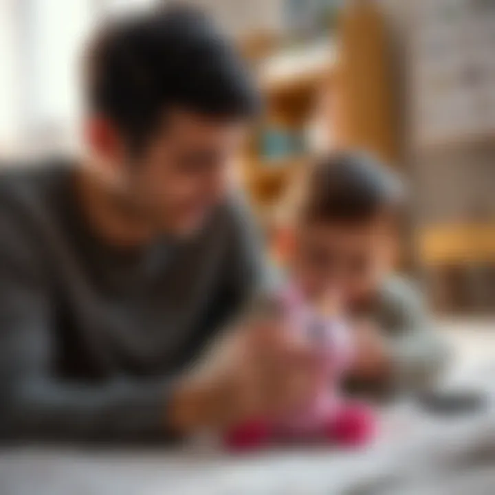 Interactive Exploration of Babyjem Product Parent and baby exploring Babyjem teething sleep companion together