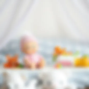 Illustrative pages of a soft book designed for infants