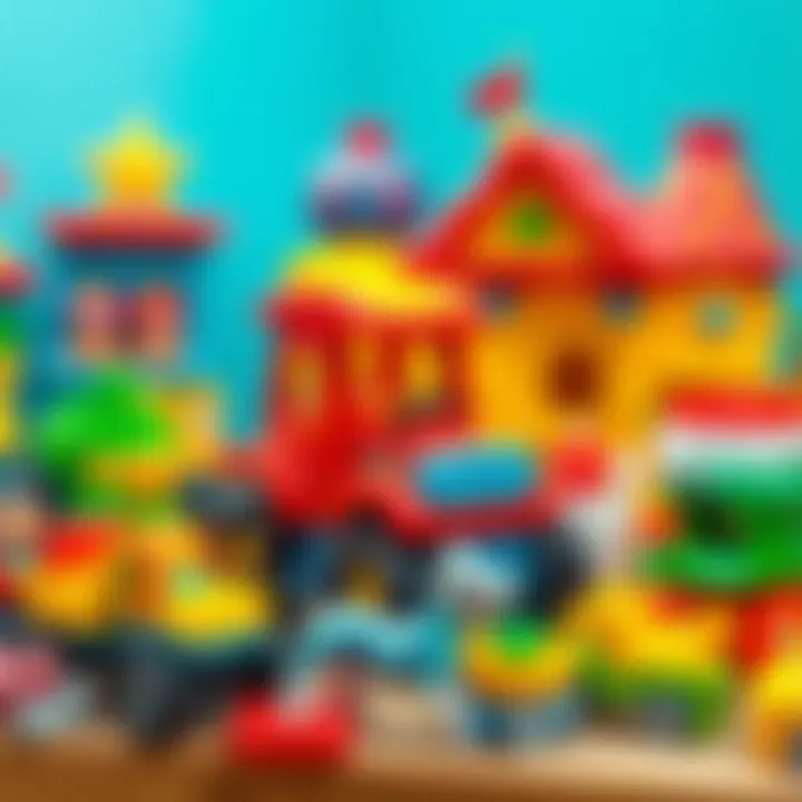 Colorful Display of Beyaz Toros Toys Supporting Child Development A colorful display of Beyaz Toros toys, illustrating their role in child development and fun