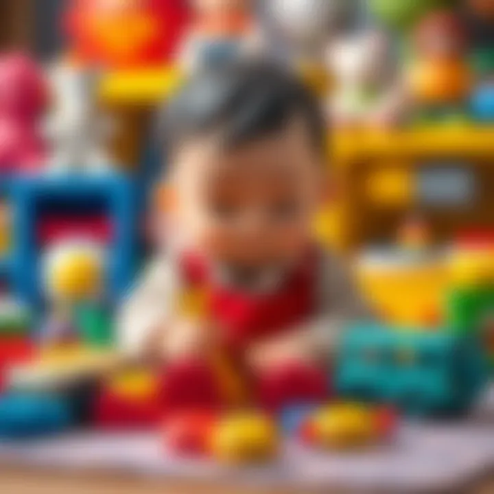 Parents selecting safe toys for children