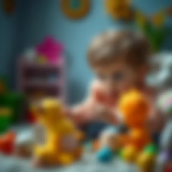 A child engaging with Cry Babies toys, showcasing imaginative play.