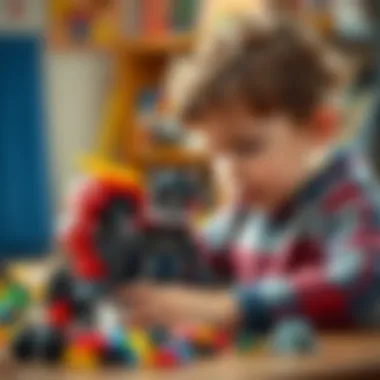 Inspiring Imagination through Play A child engaged in building a Lego Transformer model