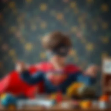 The Power of Imagination in Superhero Storytelling An imaginative child creating a superhero character