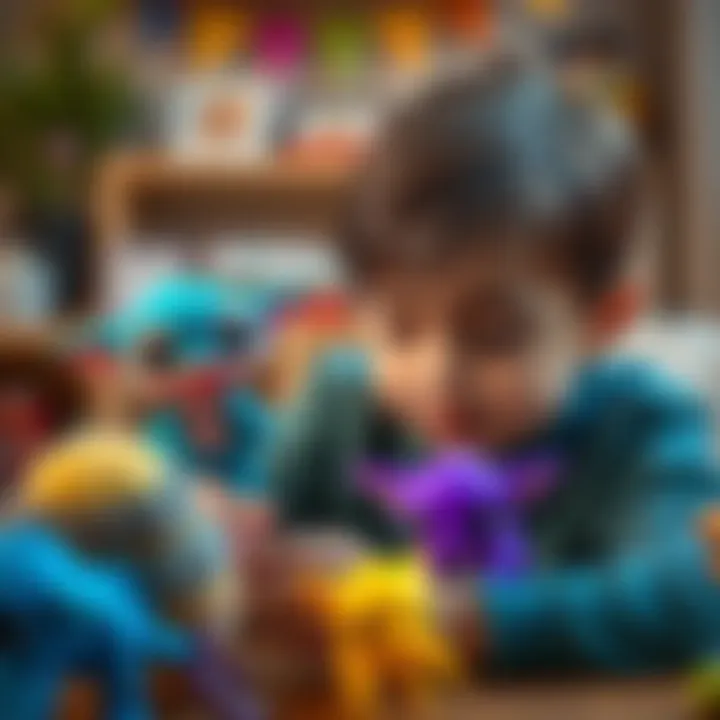 Interactive Play with Fingerling Toys Child engaging with fingerling toys demonstrating interactive play