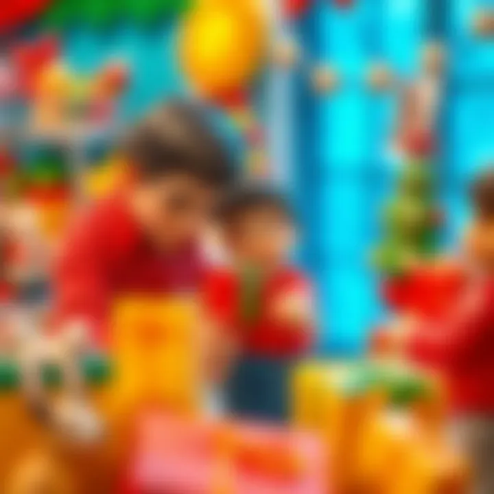 A thoughtful parent choosing a gift for their child