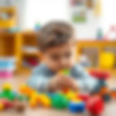 Child engaged in imaginative play with toy tools