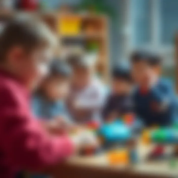 Group of children engaging with Pilsan Fortune toys
