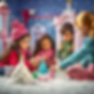 Children Engaging with Barbie Snow Princess Toys An educational scene showcasing children engaging with Barbie Snow Princess toys, emphasizing imaginative play.