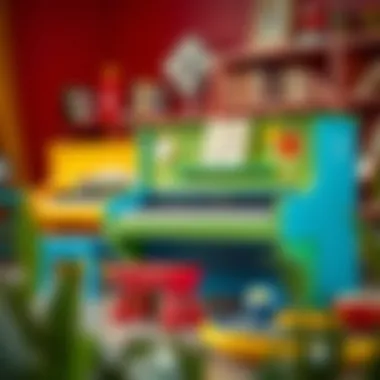 Colorful pianos designed for children