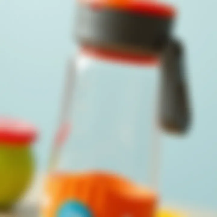 Close-up of Baby Plus steel bottle features