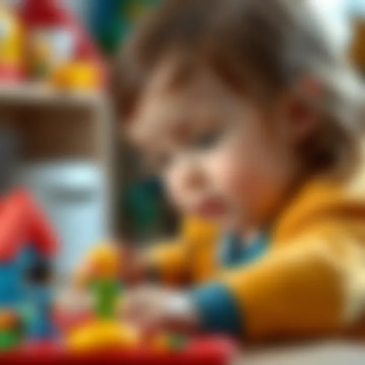 Child Selecting a Figurine A close-up of a child selecting a figurine during play