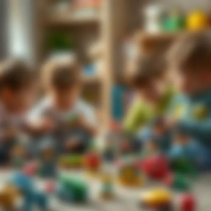 Imaginative Play with Figurines Children engaged in imaginative play with figurines