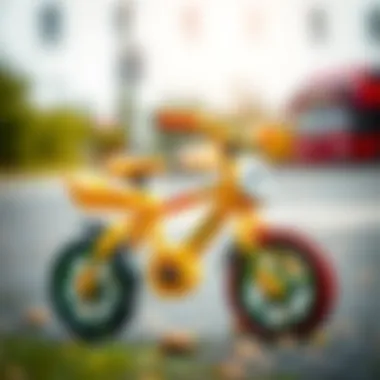 Colorful small panda bicycle designed for children