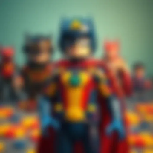 Illustration of a creative superhero name generator concept