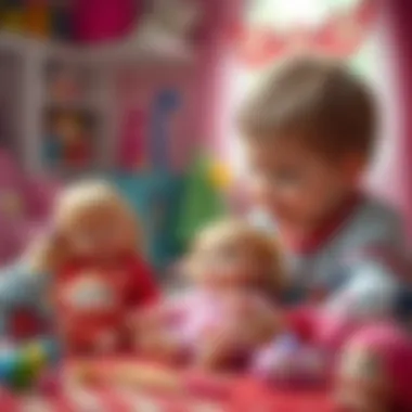 Children Engaging with Cry Babies Jenna Children playing with Cry Babies Jenna toys