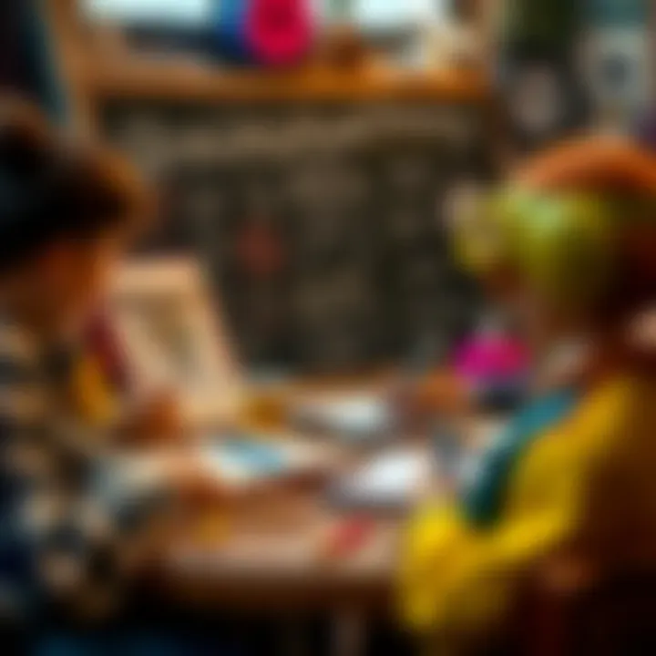 Creative Brainstorming Creative brainstorming with notebooks and lines