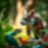 A diverse range of exotic animals in their natural habitats