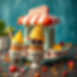 Colorful ice cream toy set showcasing various flavors and accessories