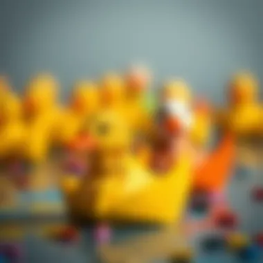 Step-by-step drawing technique for paper ducks