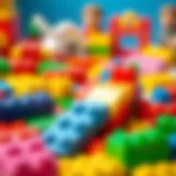 Colorful Duplo blocks promoting creativity