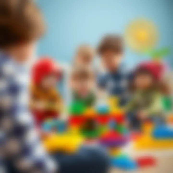 Inclusive Play for All Ages Diverse age groups enjoying Duplo together