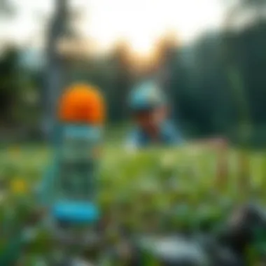 Durable Baby Plus steel water bottle outdoors