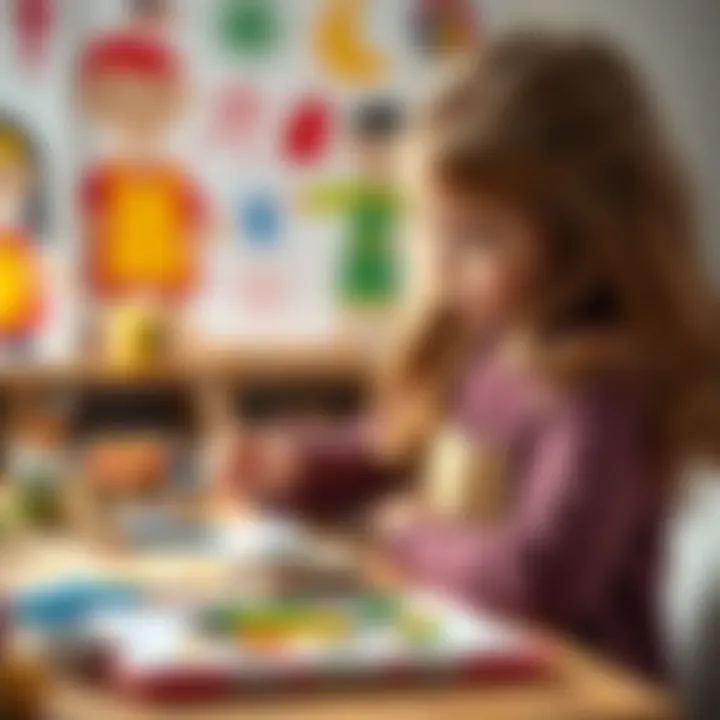 Artistic Expression and Developmental Benefits Creative art pieces made by children with e-paint, illustrating developmental benefits