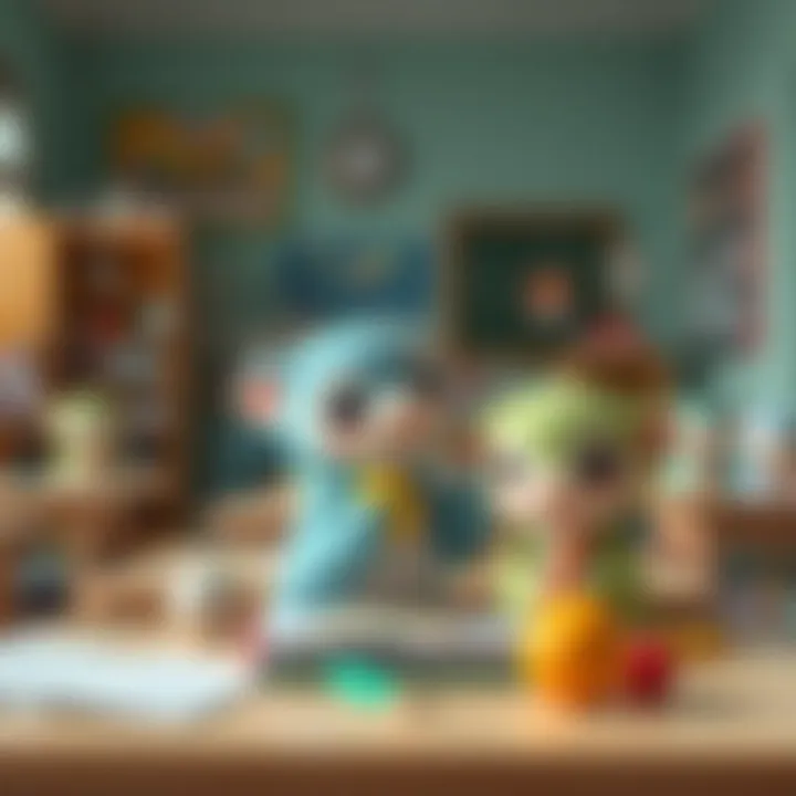 Educational Impact of Fingerling Toys Educational benefits of fingerling toys illustrated in a classroom