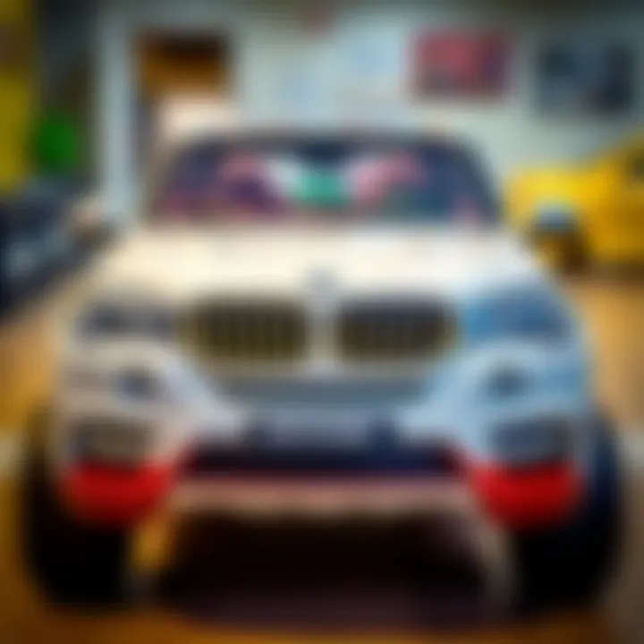 Educational features of BMW toys displayed for parents