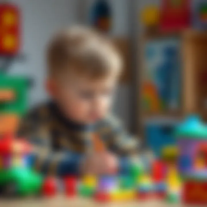 Engagement with Educational Toys Child engaging with educational toys