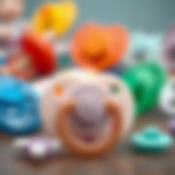 Choosing the Right Pacifier Close-up of a pacifier with various designs