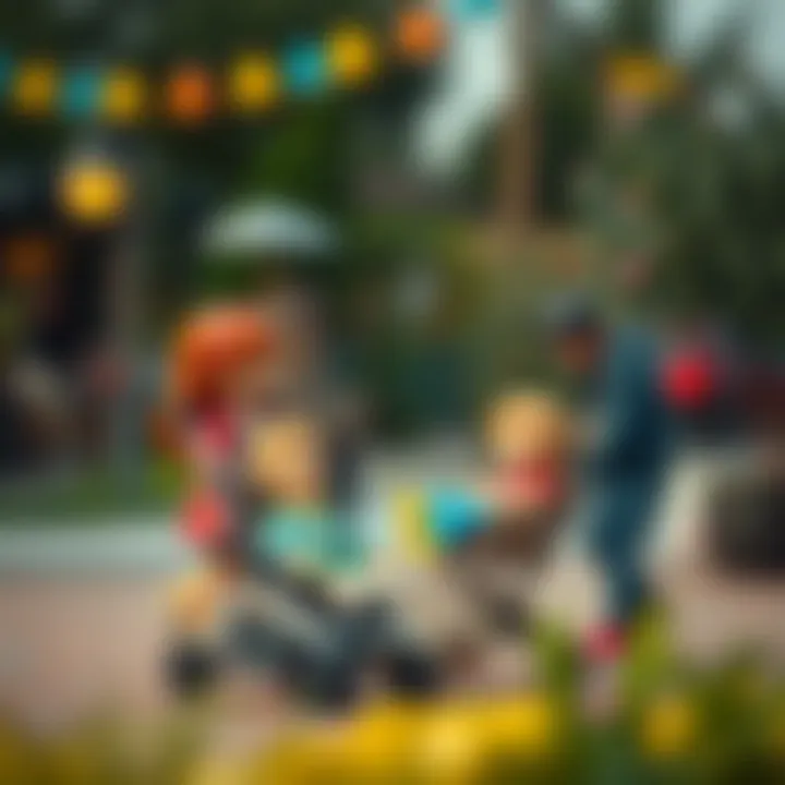 Family choosing the right stroller