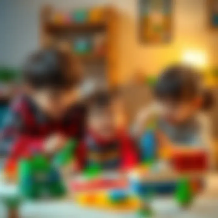 A family enjoying quality time while using the Akedo toy set together