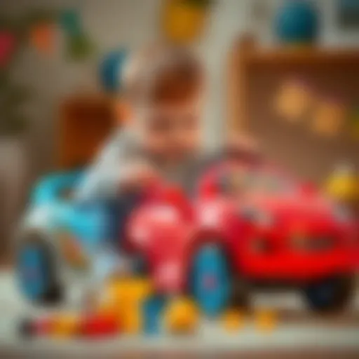 Engaging Playtime with Fisher Price Car Child playing with Fisher Price car