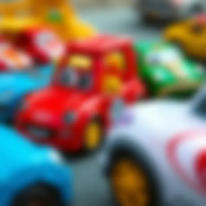 Different models of Fisher Price cars