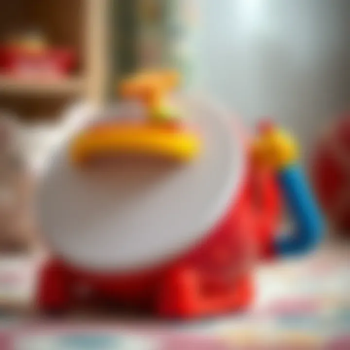 Educational Features of Fisher Price Drum Close-up of Fisher Price drum's features highlighting its educational elements