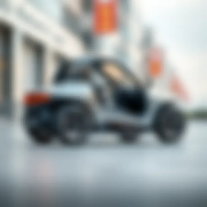 Futuristic two-seater electric vehicle design