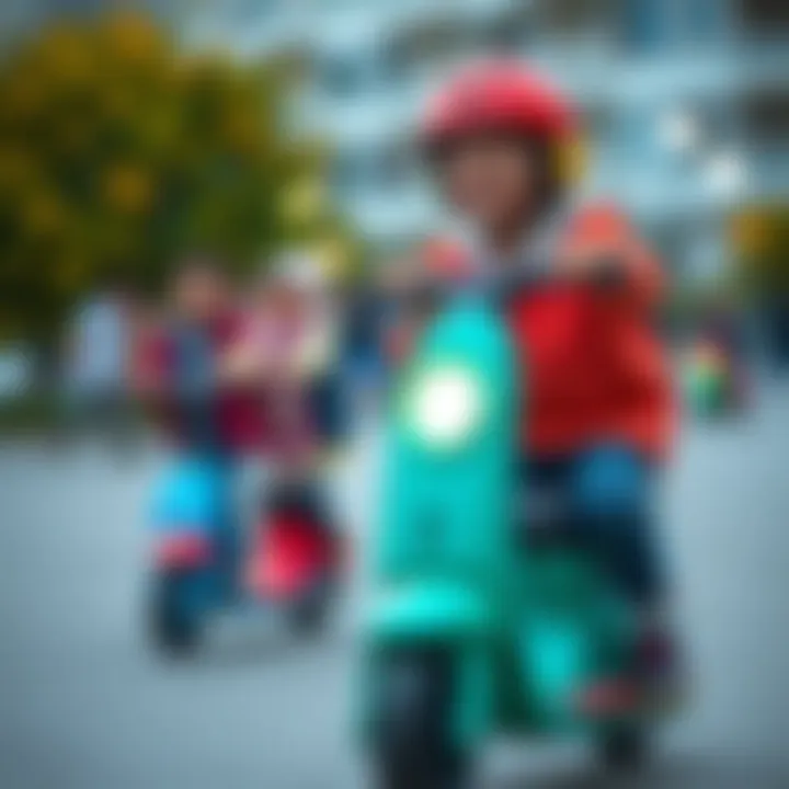 Children enjoying the Globber Deluxe Scooter