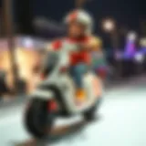 Dynamic ride on the Globber Go Up Deluxe Scooter