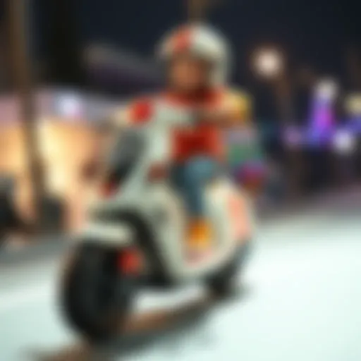 Experience the Thrill of Riding Dynamic ride on the Globber Go Up Deluxe Scooter