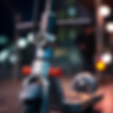 Safety First: Innovative Design Elements Close-up of the scooter's safety features