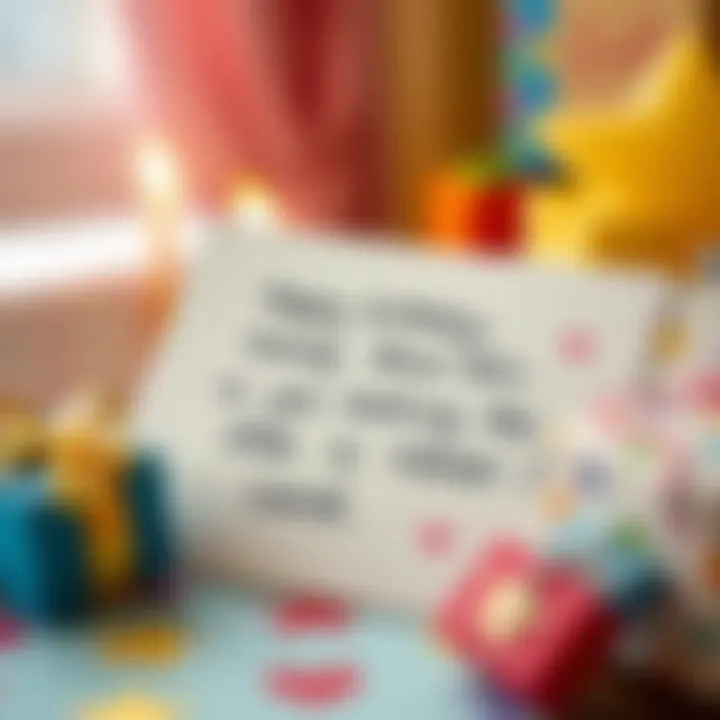 A heartfelt handwritten message inside a birthday card