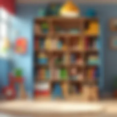 Accessibility in Children’s Book Storage Child-friendly bookshelf design showcasing accessibility