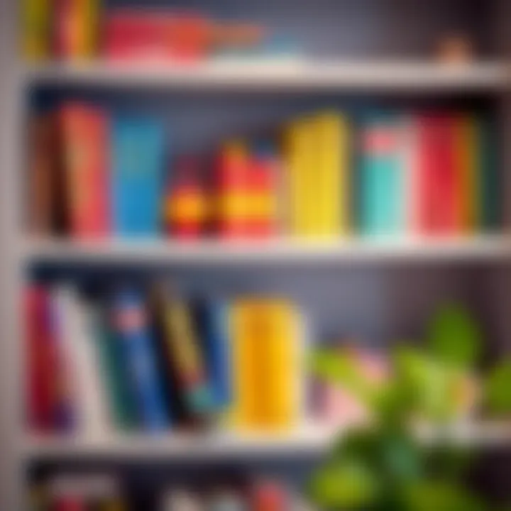 Creative Book Arrangements for Kids Colorful arrangement of books on an IKEA shelf