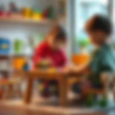 Children Engaged in Creative Play Children engaged in creative play at an IKEA table