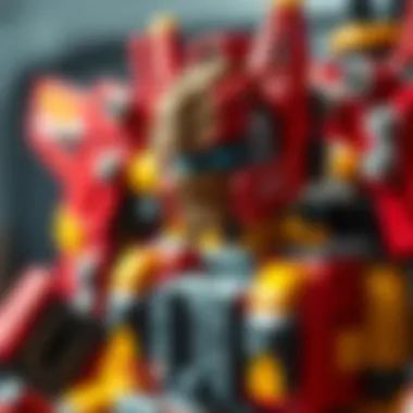 Detailing the Artistry of Lego Transformers Close-up of intricate designs of Lego Transformers pieces