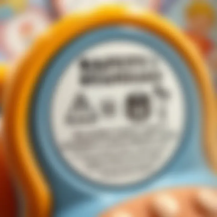 Safety standards label on baby products