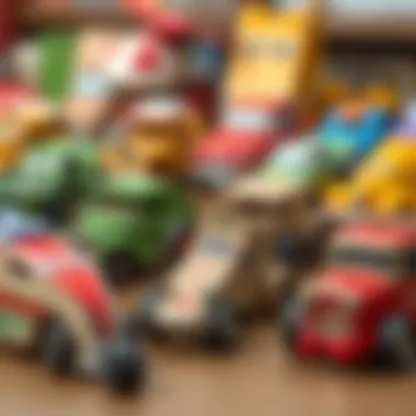 A variety of cardboard cars showcasing different designs